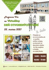 Virtuálny DEŇ OTVORENÝCH DVERÍ 2021 Virtuálny DEŇ OTVORENÝCH DVERÍ 2021