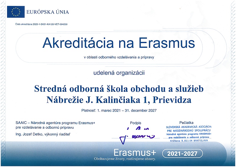 Akreditácia na Erasmus