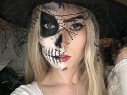 Halloweenske líčenie na odbornom výcviku