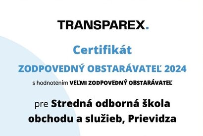 Získali sme prestížne ocenenie Zodpovedný obstarávateľ 2024