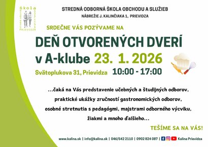 Deň otvorených dverí v A-klube 2026