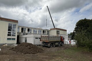 Zväčšiť fotografiu - Rekonštrukcia pavilónov školy pokračuje