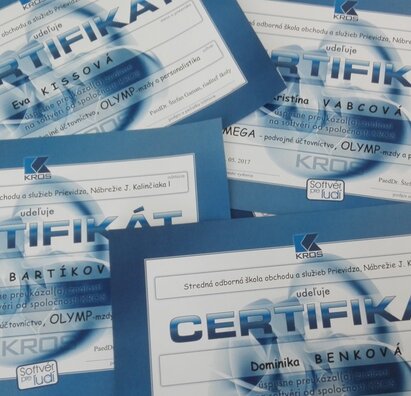 Certifikáty Kros 2017