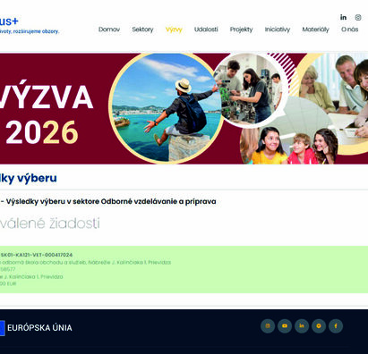 Naša škola uspela vo Výzve Erasmus+ 2026